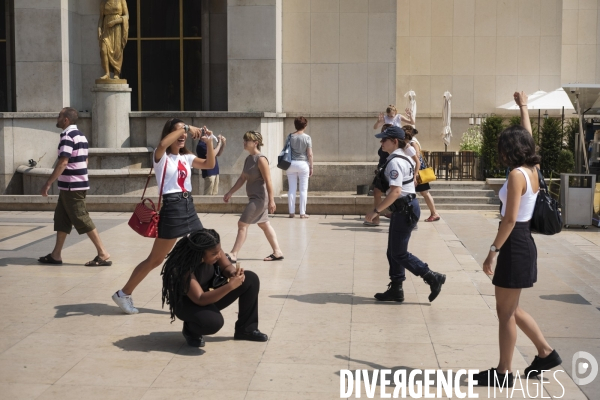 Tourist in Trocadero