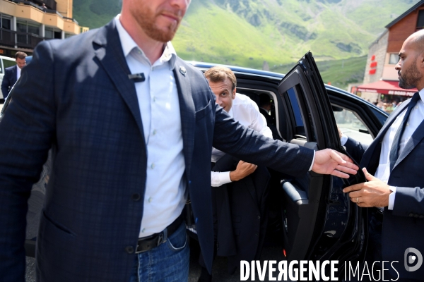 Déplacement d emmanuel macron à la mongie