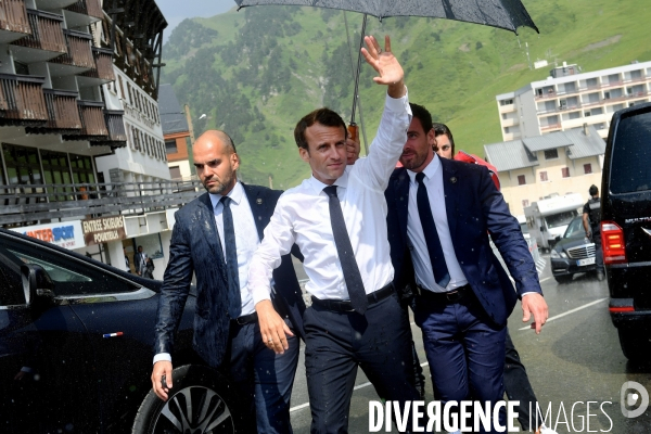 Déplacement d emmanuel macron à la mongie