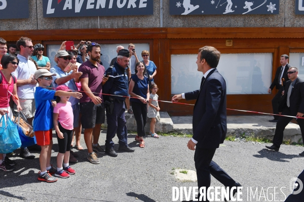 Déplacement d emmanuel macron à la mongie