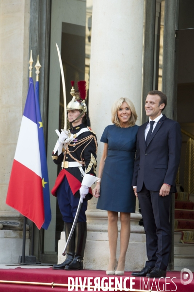 L équipe de France de football reçue à l Elysée par Emmanuel MACRON.