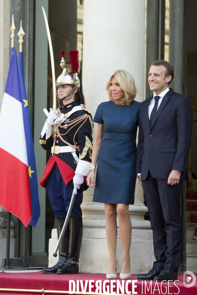 L équipe de France de football reçue à l Elysée par Emmanuel MACRON.