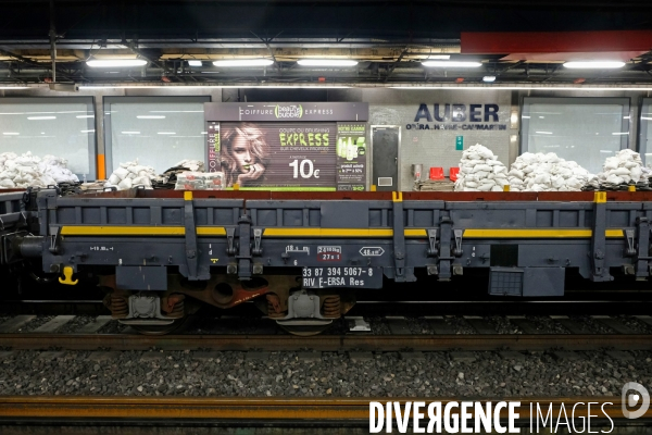 Illustration Juillet 2018.Travaux de maintenance sur les voies du RER A