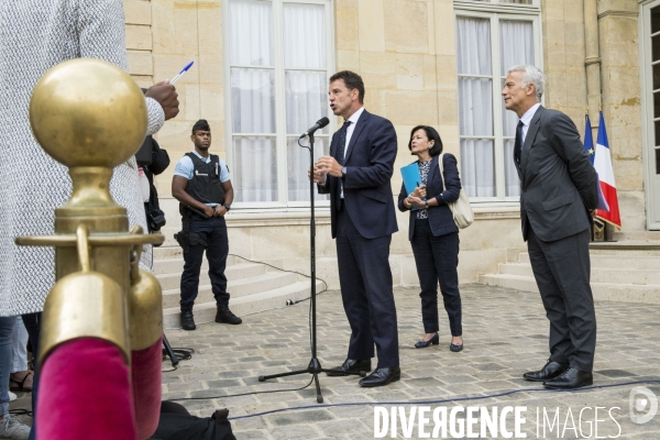 Le premier ministre Edouard PHILIPPE reçoit les partenaires sociaux à Matignon.