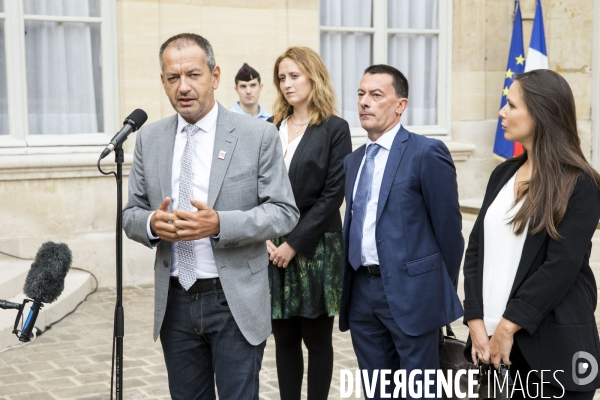 Le premier ministre Edouard PHILIPPE reçoit les partenaires sociaux à Matignon.