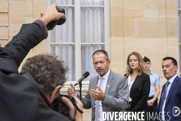 Le premier ministre Edouard PHILIPPE reçoit les partenaires sociaux à Matignon.