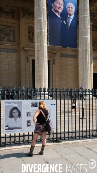 Illustration Aout 2018.Au Pantheon,hommage solennel de la nation à Simone Veil