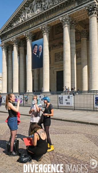 Illustration Aout 2018.Au Pantheon,hommage solennel de la nation à Simone Veil