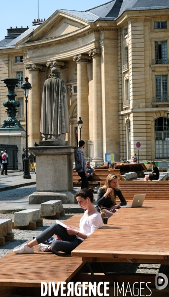 Illustration Aout 2018.Nouvel amenagement de la place du Pantheon