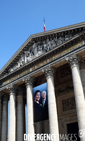 Illustration Aout 2018.Au Pantheon,hommage solennel de la nation à Simone Veil