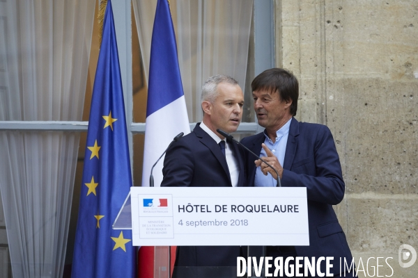 Passation de pouvoir Hulot - De Rugy , ministère de l écologie