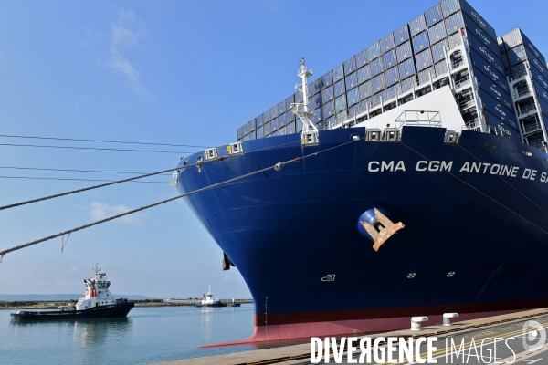 Inauguration du CMA CGM Antoine de Saint Exupéry
