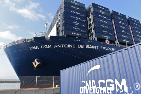 Inauguration du CMA CGM Antoine de Saint Exupéry