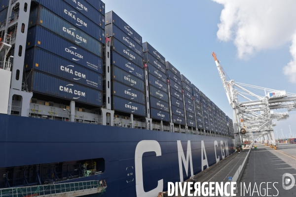 Inauguration du CMA CGM Antoine de Saint Exupéry