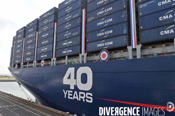 Inauguration du CMA CGM Antoine de Saint Exupéry