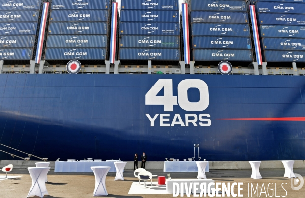 Inauguration du CMA CGM Antoine de Saint Exupéry