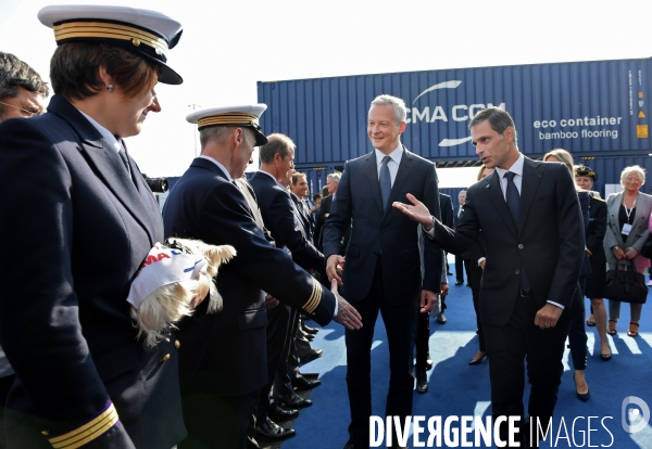 Inauguration du CMA CGM Antoine de Saint Exupéry