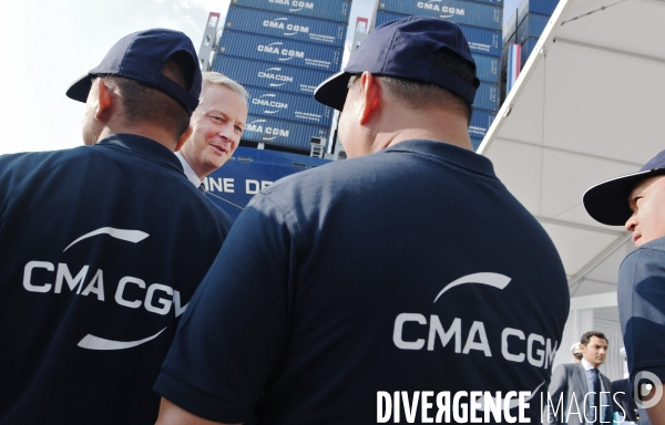 Inauguration du CMA CGM Antoine de Saint Exupéry