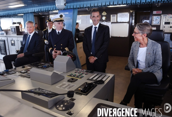 Inauguration du CMA CGM Antoine de Saint Exupéry