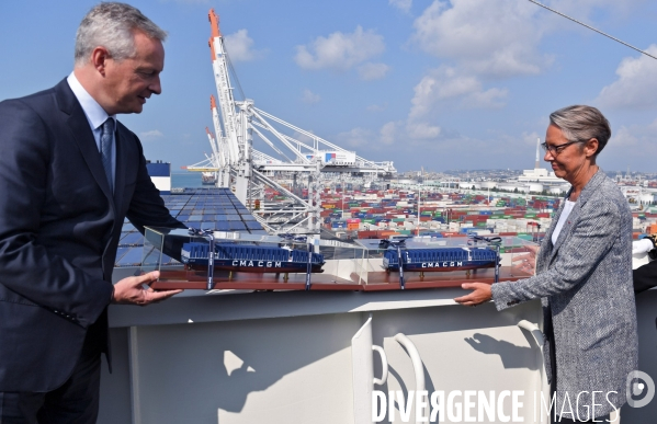Inauguration du CMA CGM Antoine de Saint Exupéry