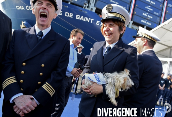 Inauguration du CMA CGM Antoine de Saint Exupéry