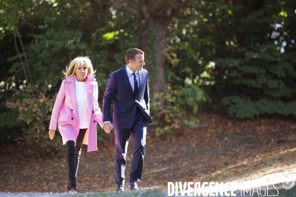 Emmanuel MACRON visite la villa Viardot à Bougival à l occasion des journées européennes du patrimoine