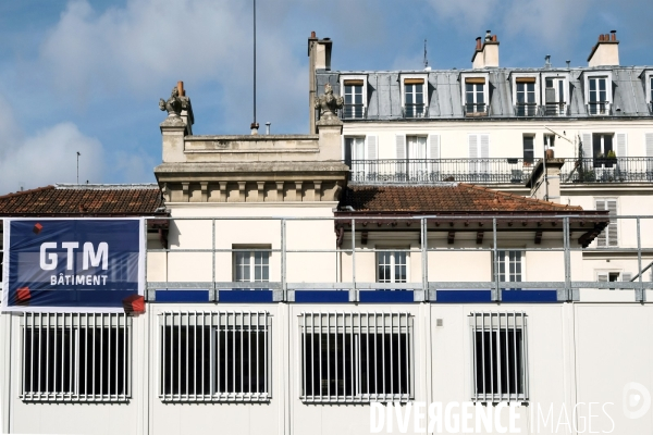 Transformation d une caserne de gendarmes dans le 3 eme arrondissement.Pose de la première pierre