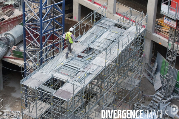 Chantier de construction à Paris