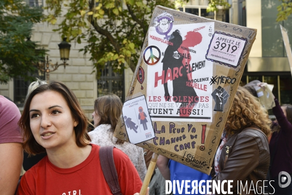 Rassemblement contre les violences faites aux femmes, à Paris