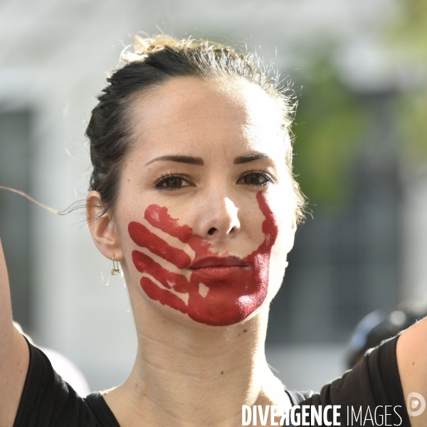 Rassemblement contre les violences faites aux femmes, à Paris