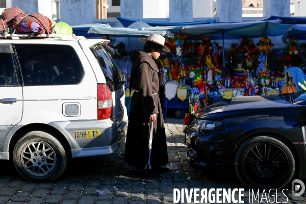 Baptême des voitures à Copacabana, Bolivie