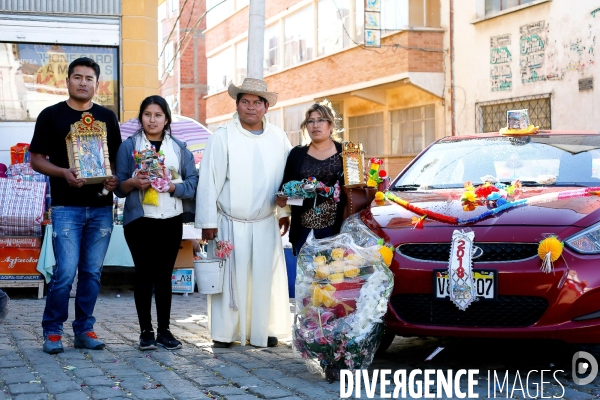 Baptême des voitures à Copacabana, Bolivie