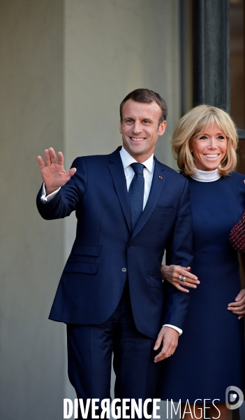 Emmanuel macron avec Brigitte Macron