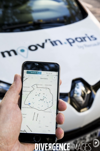 Moov in.paris, la solution de free floting du constructeur Renault.