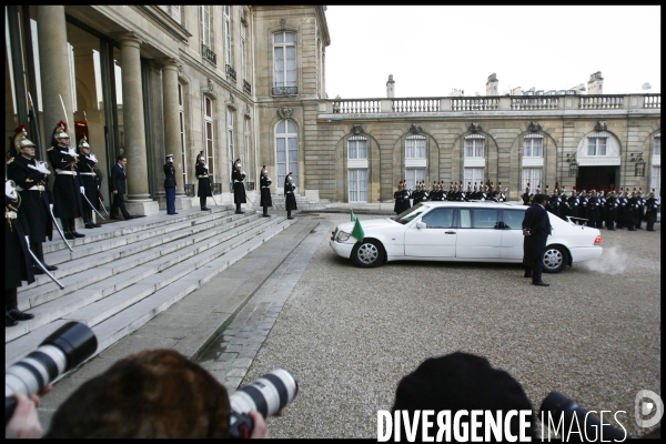 Deuxieme viste a l elysee du colonel kadhafi