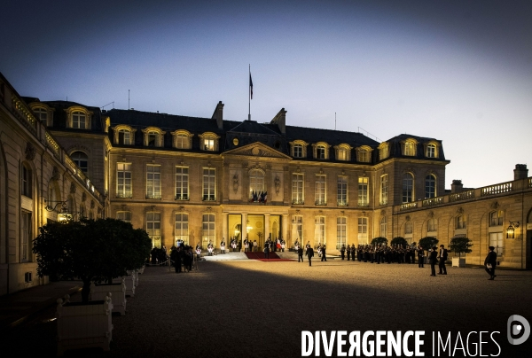 Diner d Etat à l Elysée pour le président M. MOON Jae-in.