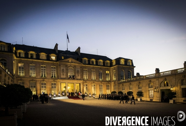 Diner d Etat à l Elysée pour le président M. MOON Jae-in.