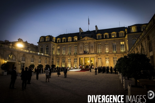 Diner d Etat à l Elysée pour le président M. MOON Jae-in.