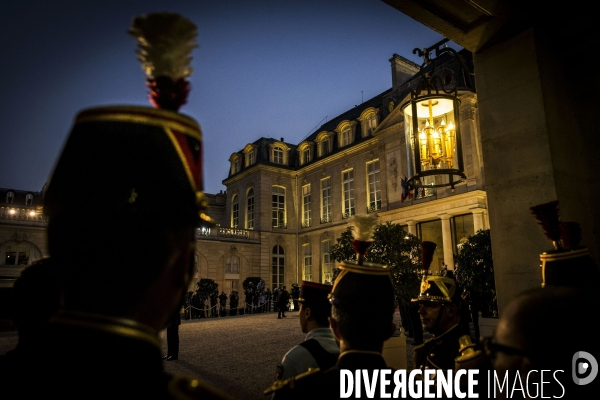 Diner d Etat à l Elysée pour le président M. MOON Jae-in.