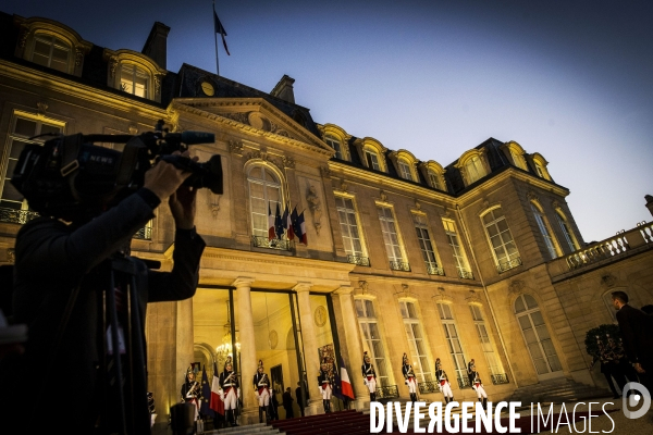 Diner d Etat à l Elysée pour le président M. MOON Jae-in.