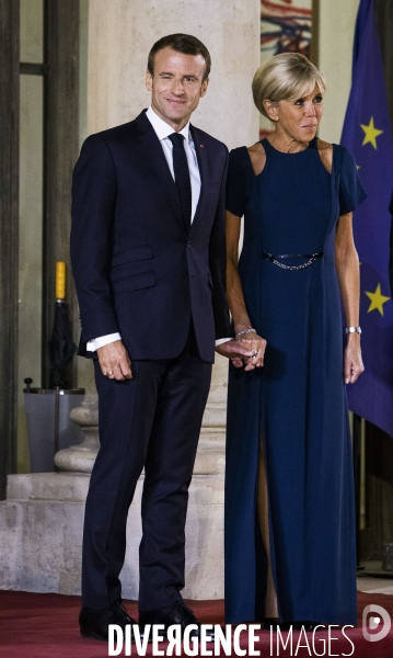 Diner d Etat à l Elysée pour le président M. MOON Jae-in.