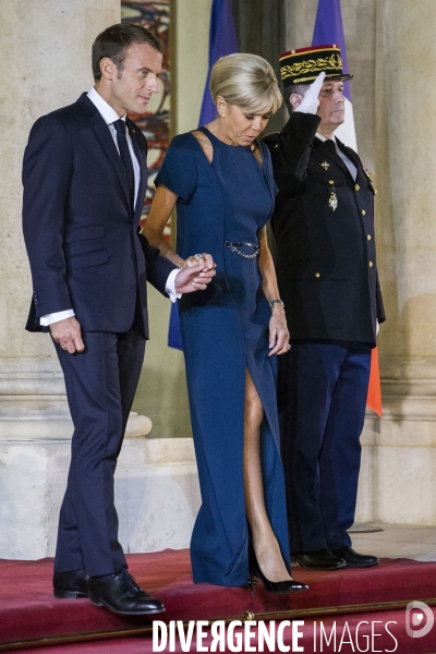 Diner d Etat à l Elysée pour le président M. MOON Jae-in.