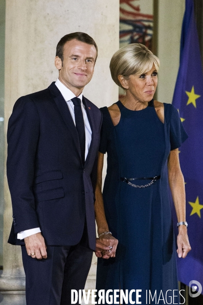 Diner d Etat à l Elysée pour le président M. MOON Jae-in.