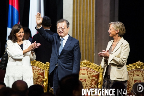 Anne HIDALGO reçoit  le président de Corée  MOON Jae-in.