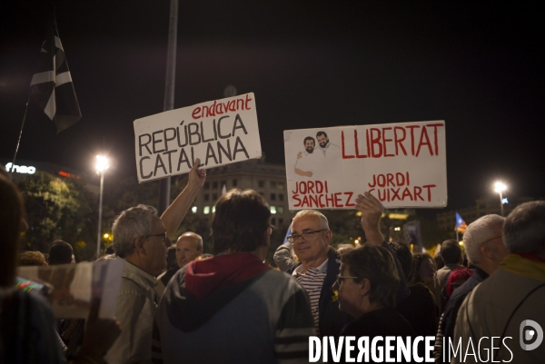 Barcelone Hommage aux prisonniers politiques.