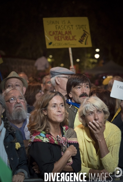 Barcelone Hommage aux prisonniers politiques.