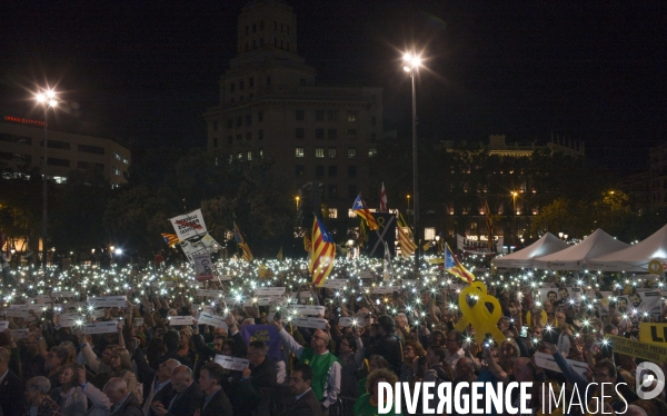 Barcelone Hommage aux prisonniers politiques.