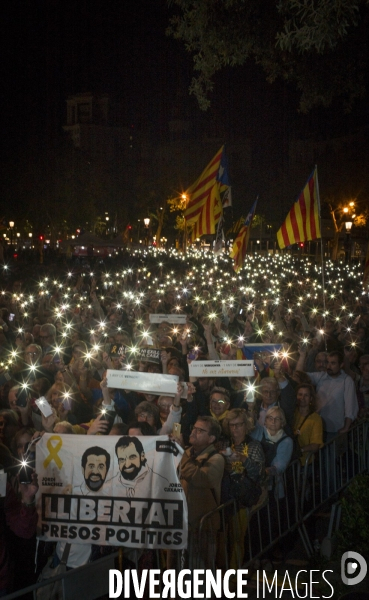 Barcelone Hommage aux prisonniers politiques.