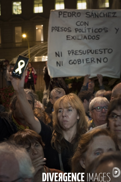 Barcelone Hommage aux prisonniers politiques.