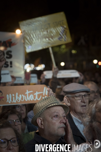 Barcelone Hommage aux prisonniers politiques.